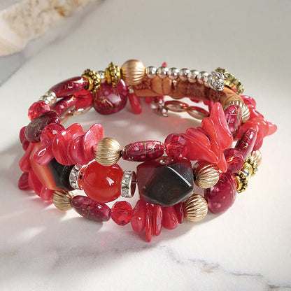 Stunning Bohemia Beads Multi Strand Brilliant Bracelet for Women and Girls - Wholesale