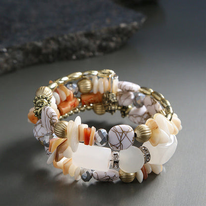 Marvelous Bohemia Beads Multi Strand Plushy Bracelet for Women and Girls - Wholesale