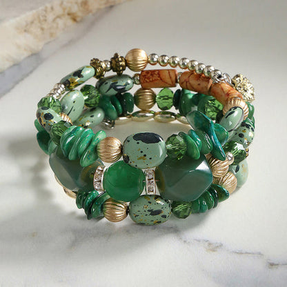 Wonderful Bohemia Beads Multi Strand Swanky Bracelet for Women and Girls - Wholesale