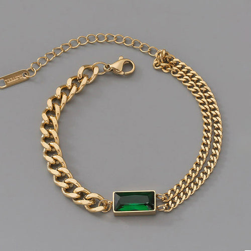 Anti-Tarnish Gold-Plated Heart Themed Stainless Steel Bracelet - Wholesale