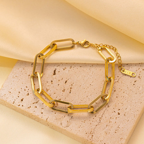Anti-Tarnish Stainless Steel Gold-Plated Rope Style Wraparound Bracelet - Wholesale