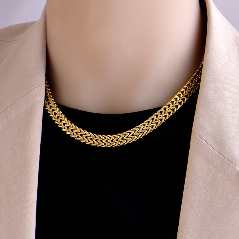 Anti-Tarnish Stainless Steel Gold-Plated Infinity Chain Necklace - Wholesale