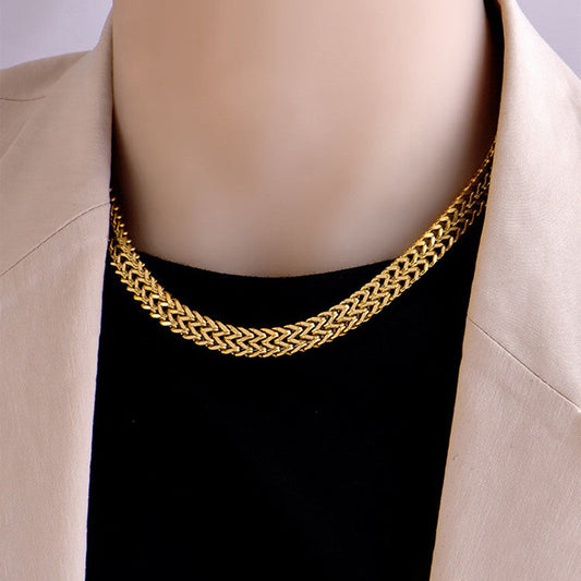 Anti-Tarnish Stainless Steel Gold-Plated Infinity Chain Necklace - Wholesale