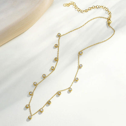Anti-Tarnish Stainless Steel Gold-Plated Geometrical Necklace - Wholesale