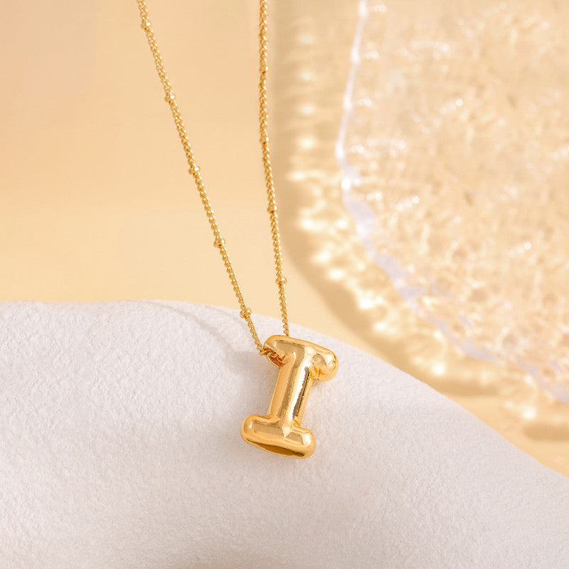 Anti-Tarnish Stainless Steel Gold-Plated Alphabetical Pendant - Wholesale