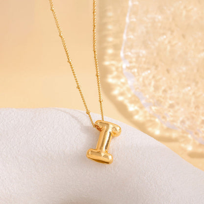 Anti-Tarnish Stainless Steel Gold-Plated Alphabetical Pendant - Wholesale