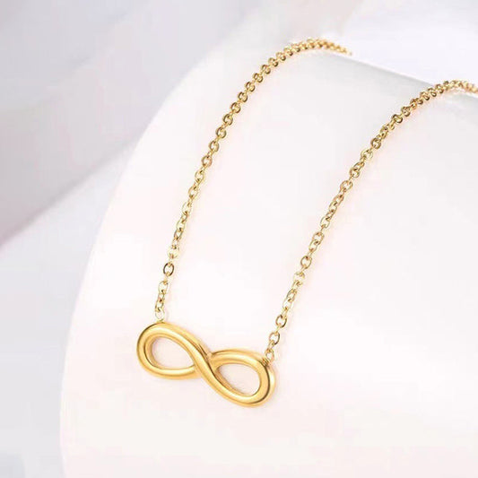Anti-Tarnish Stainless Steel Gold-Plated Infinity Contemporary Pendant - Wholesale