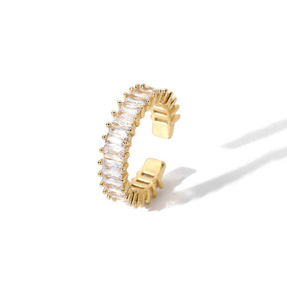 Anti-Tarnish Stainless Steel Gold Plated Floral Adjustable Ring - Wholesale