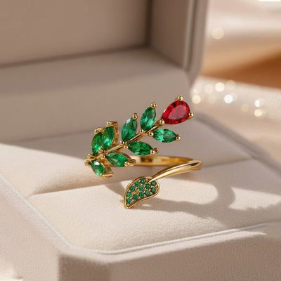 Anti-Tarnish Stainless Steel Gold-Plated Multicolor Contemporary Adjustable Ring - Wholesale