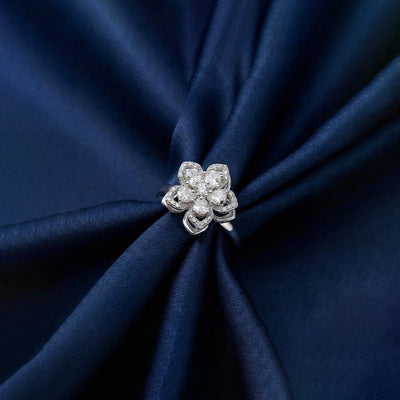 Anti-Tarnish Stainless Steel Silver-Plated Star Themed Rotatable Adjustable Ring - Wholesale