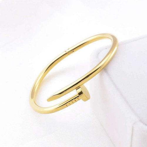 Anti-Tarnish Gold-Plated Nail Stainless Steel Bracelet - Wholesale