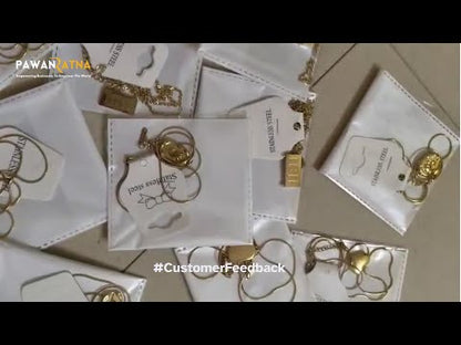 Anti-Tarnish Gold-Plated Stainless Steel Triangular Stud Earrings - Wholesale